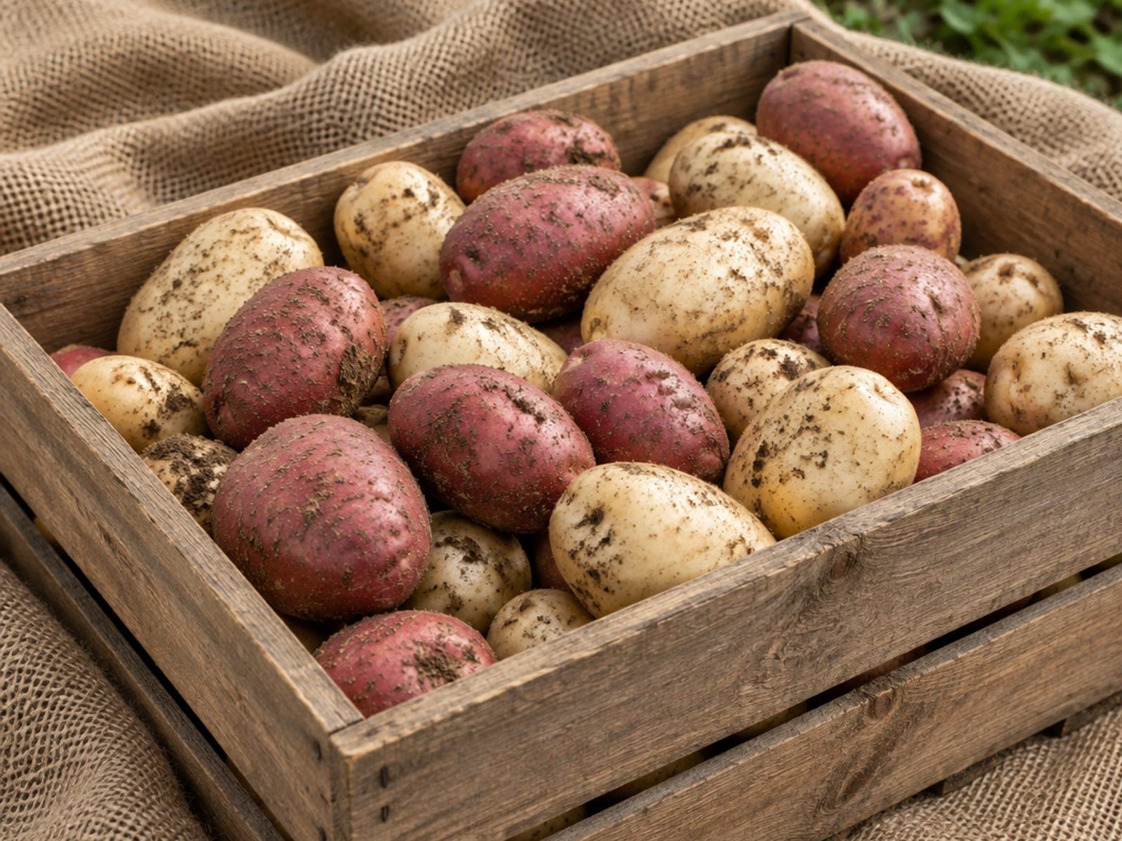 Potatoes: Red and white table potatoes