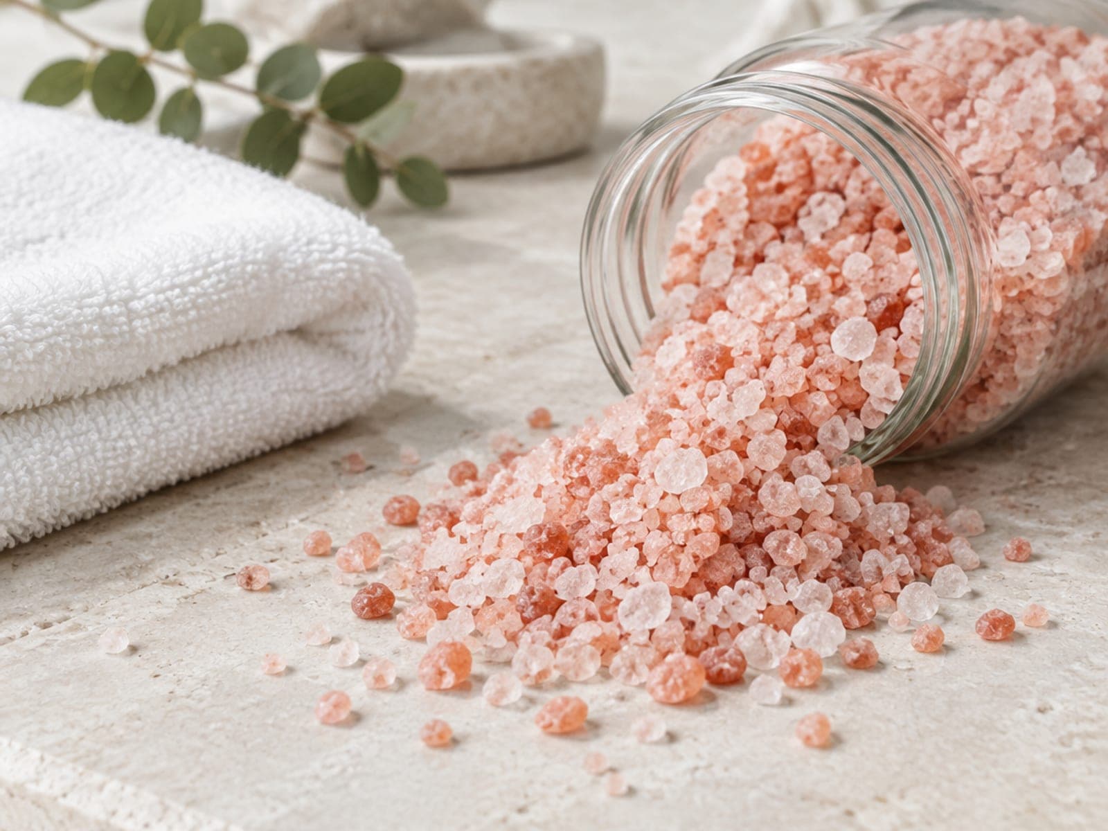 Himalayan bath salt: Coarse and fine bath grades