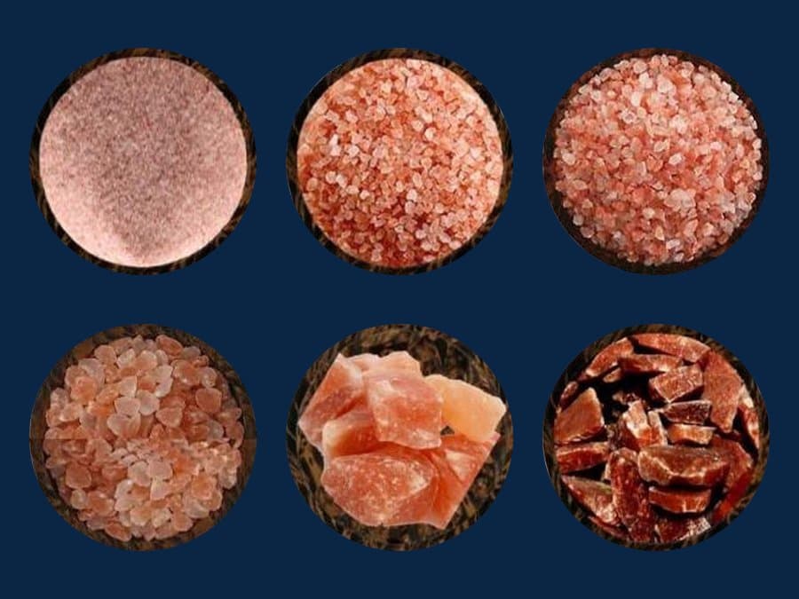 Dark pink food-grade salt: Fine and coarse grades