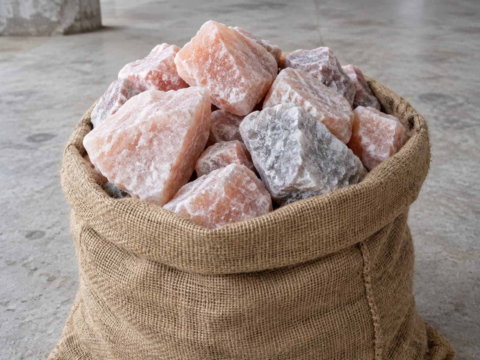 Industrial rock salt: Bulk lumps and crushed